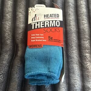 Debra Weitzner Thermo Socks Women 9-11 Black/blue 5X Warmer 2 Pack Tog Rating4.7